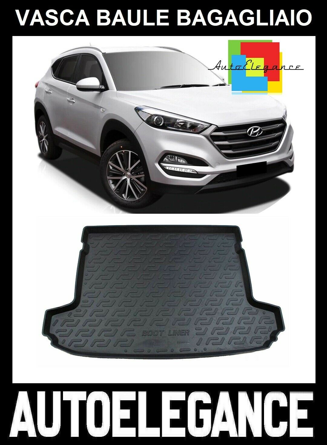 TRUNK LINER RUBBER CARPET SUPERGRIP HYUNDAI TUCSON 2015+ 0032