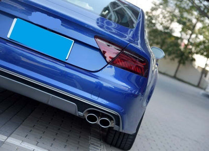 SOTTO PARAURTI PER AUDI A7 4G C7 2015-2018 DIFFUSORE POSTERIORE DESIGN S7 0250