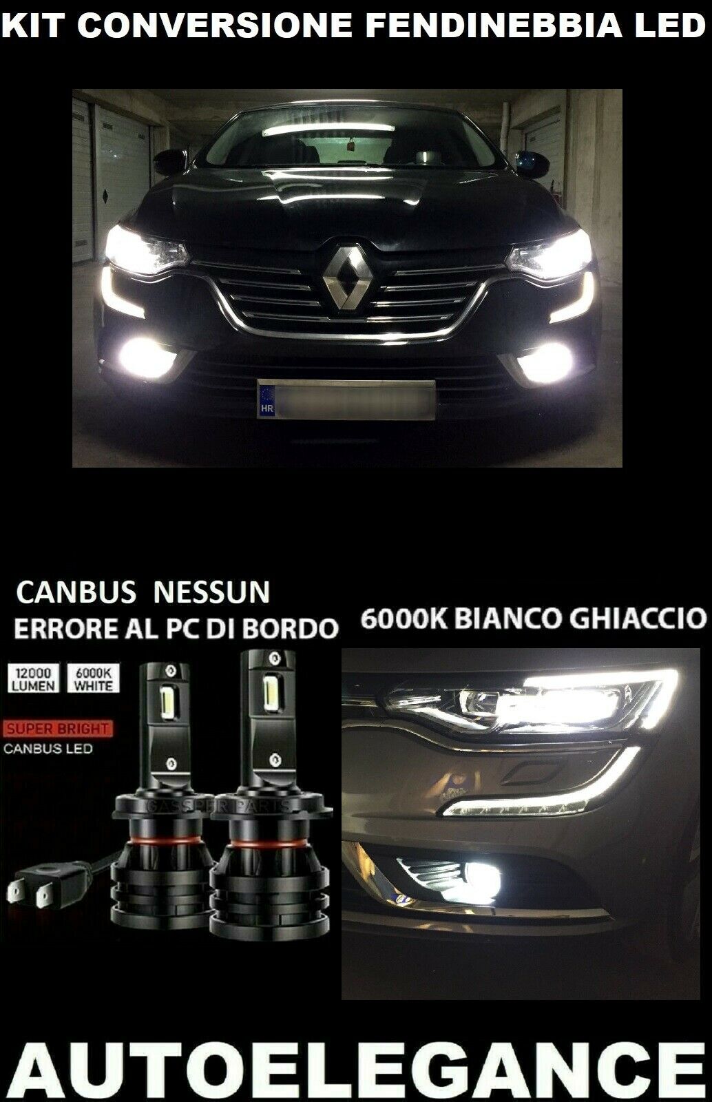 RENAULT TALISMAN LED FOG LIGHT KIT 10.000LM CAMBUS 0032