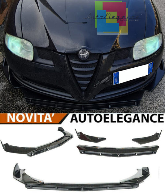 ALFA ROMEO GT SPLITTER PARAURTI ANTERIORE NERO LUCIDO LOOK RS TUNING AUTOELEGANCERICAMBI
