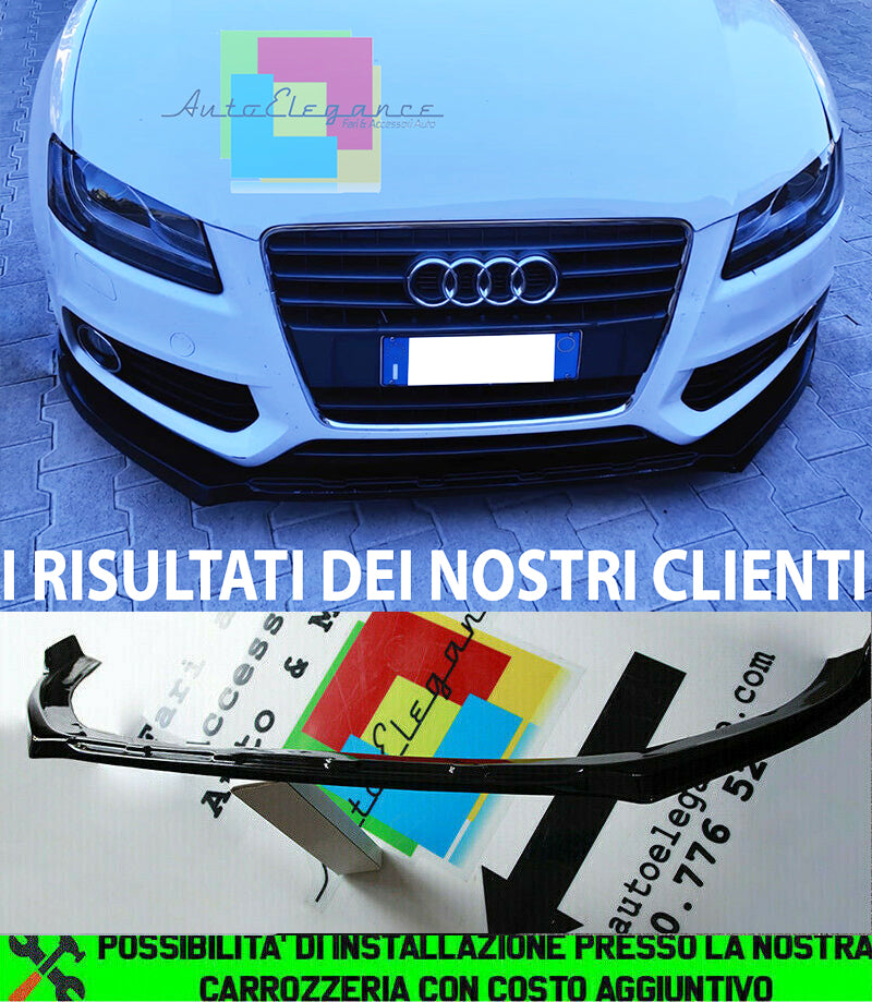 AUDI A5 COUPE SPORTBACK SOTTO PARAURTI ANTERIORE SPOILER ABS NERO SPLITTER AUTOELEGANCERICAMBI