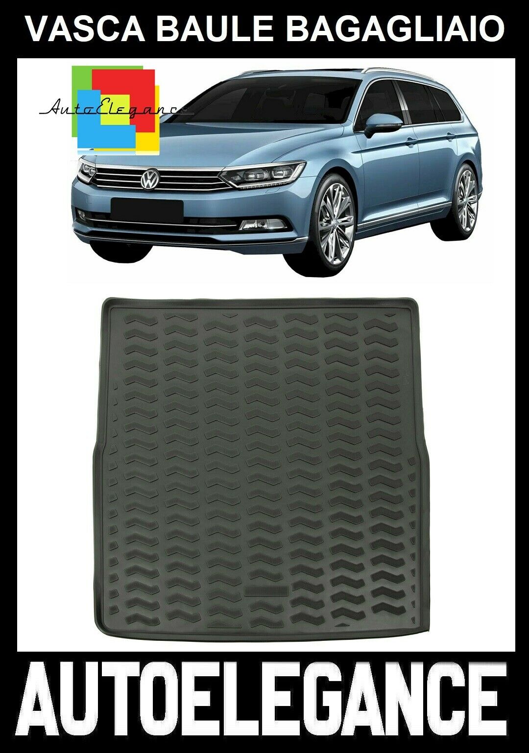 TRUNK LINER RUBBER CARPET SUPERGRIP VW Passat B8 2015+ 0032