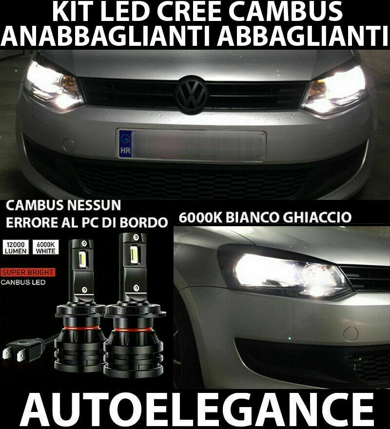 VW POLO 6R 6C LAMPADE ANABBAGLIANTI ABBAGLIANTI LED 16.000LM CAMBUS - AT 0032