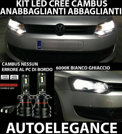 VW POLO 6R 6C LAMPADE ANABBAGLIANTI ABBAGLIANTI LED 16.000LM CAMBUS - AT 0032