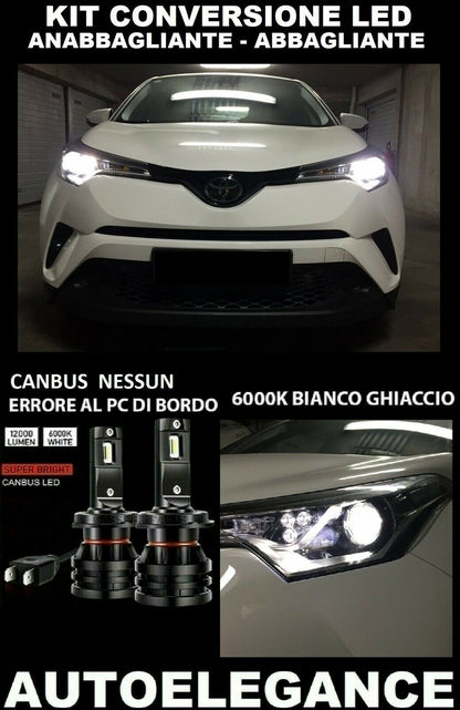 TOYOTA C-HR LOW BEAM HIGH BEAM LAMPS HIR2 LED 16.000LM CAMBUS 0032