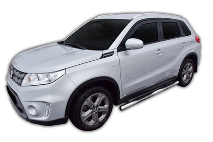 SUZUKI VITARA 2015+ STAINLESS STEEL TUBULAR SIDE STEPS UNDER DOOR