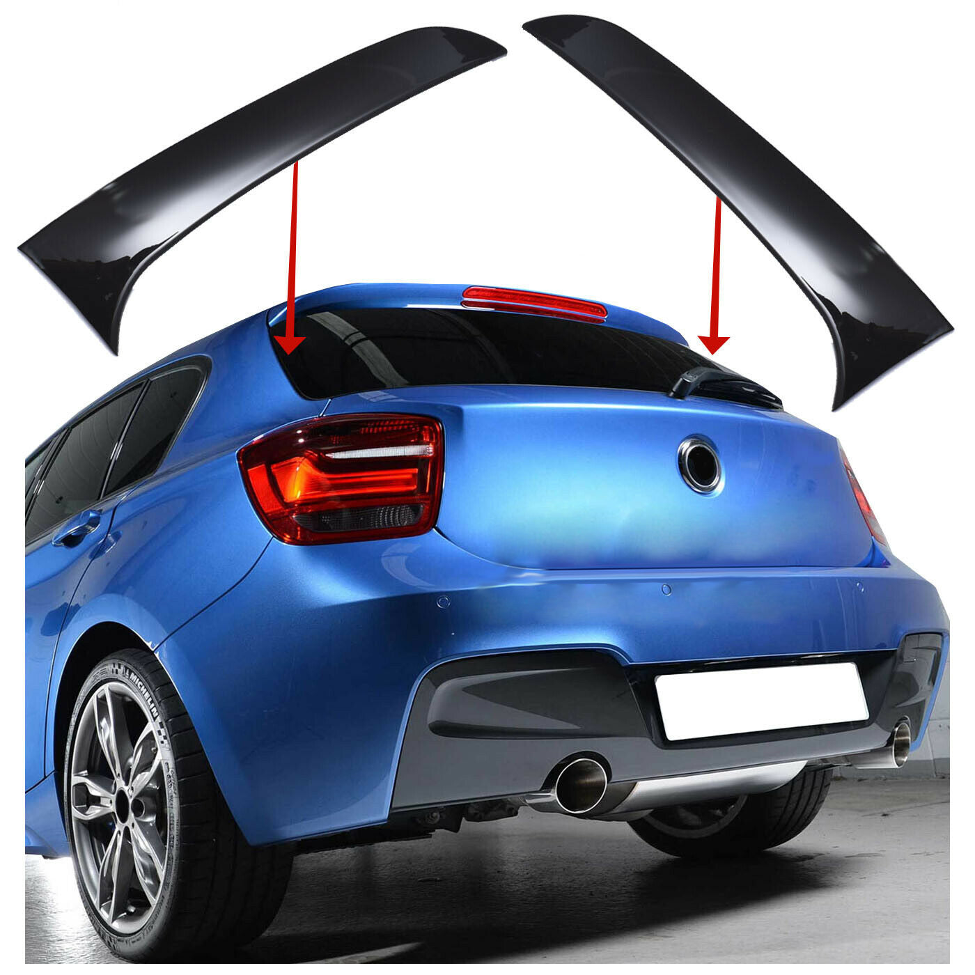 BMW SERIE 1 F20 F21 SPOILER DEFLETTORI LUNOTTO POSTERIORE LOOK M SPORT AUTOELEGANCERICAMBI