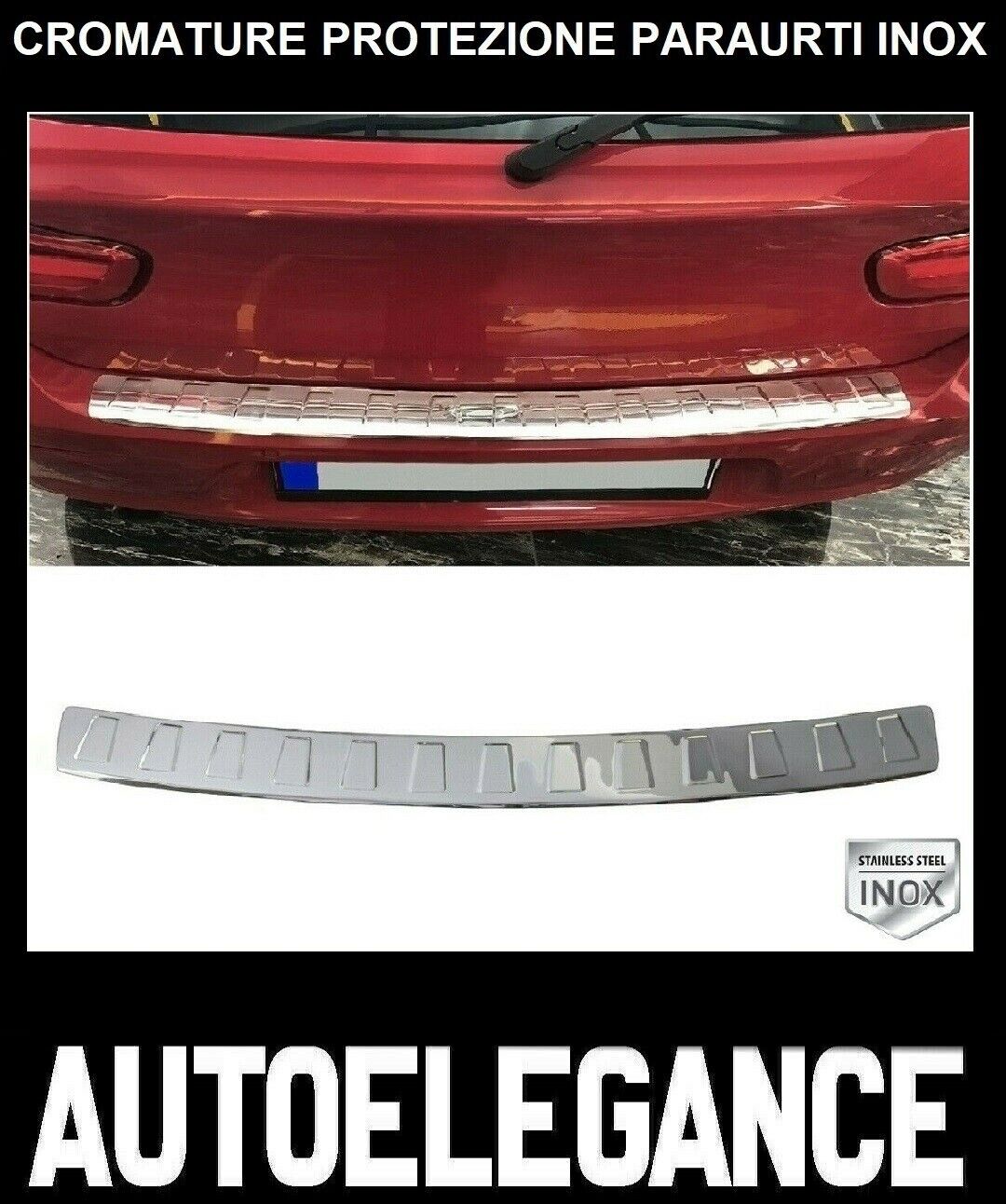CROMATURA PROTEZIONE PARAURTI POSTERIORE BMW 1 F20 F21 2011+ INOX ADESIVO 0032 AUTOELEGANCERICAMBI