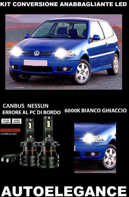 VW POLO 6N LED LOW BEAM HEADLIGHTS 16.000LM CAMBUS 0032