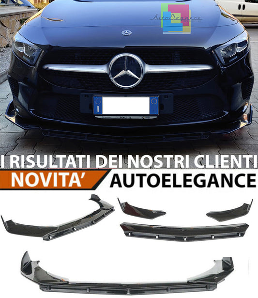 MERCEDES A-CLASS W177 STANDARD FRONT BUMPER SPLITTER BLACK AMG