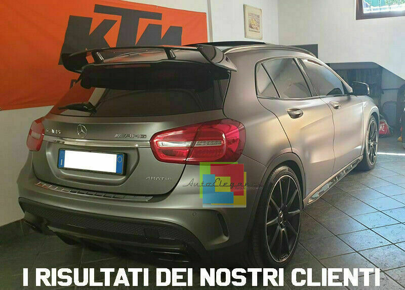 0133 ALETTONE AMG NERO LUCIDO MERCEDES GLA 2013-2019 SPOILER TETTO IN ABS A45 AUTOELEGANCERICAMBI