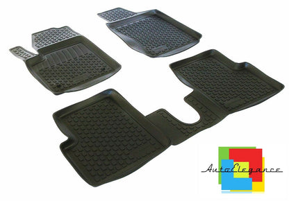 SET OF CUSTOM RUBBER CAR INTERIOR MATS FOR FIAT 500 2007+ -AT-