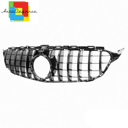 GRILLE MERCEDES C CLASS W205 S205 2019+ GT LOOK GLOSS BLACK PROXIMITY SENSOR NEWS