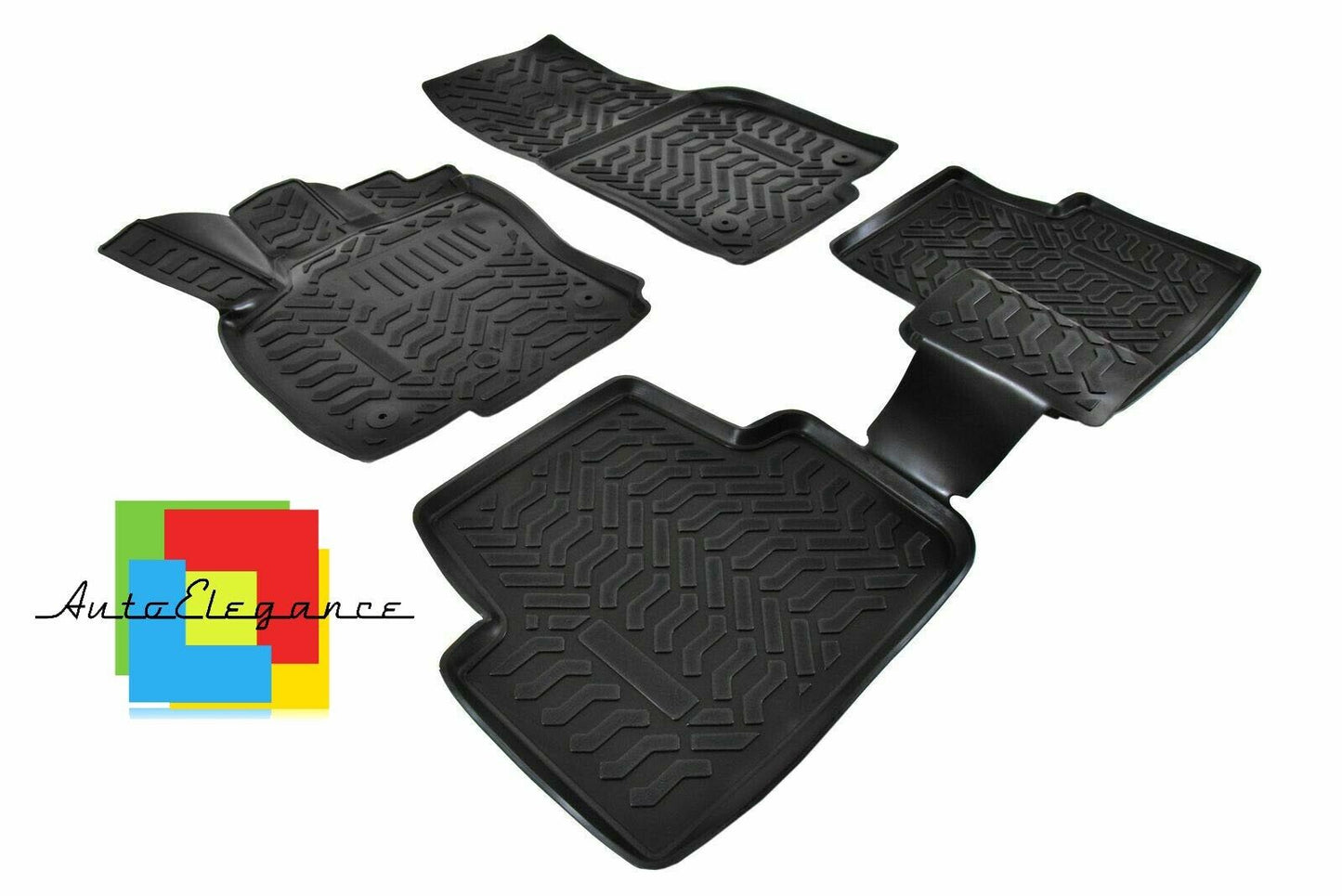 SET OF CUSTOM RUBBER CAR INTERIOR MATS VW TIGUAN 2 2016+ -AT-