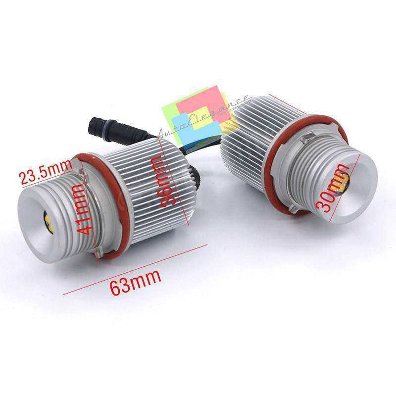BMW SERIE 1 E87 2004-2007 KIT ANGEL EYES 40W 6000K LED BIANCO GHIACCIO NO ERROR AUTOELEGANCERICAMBI