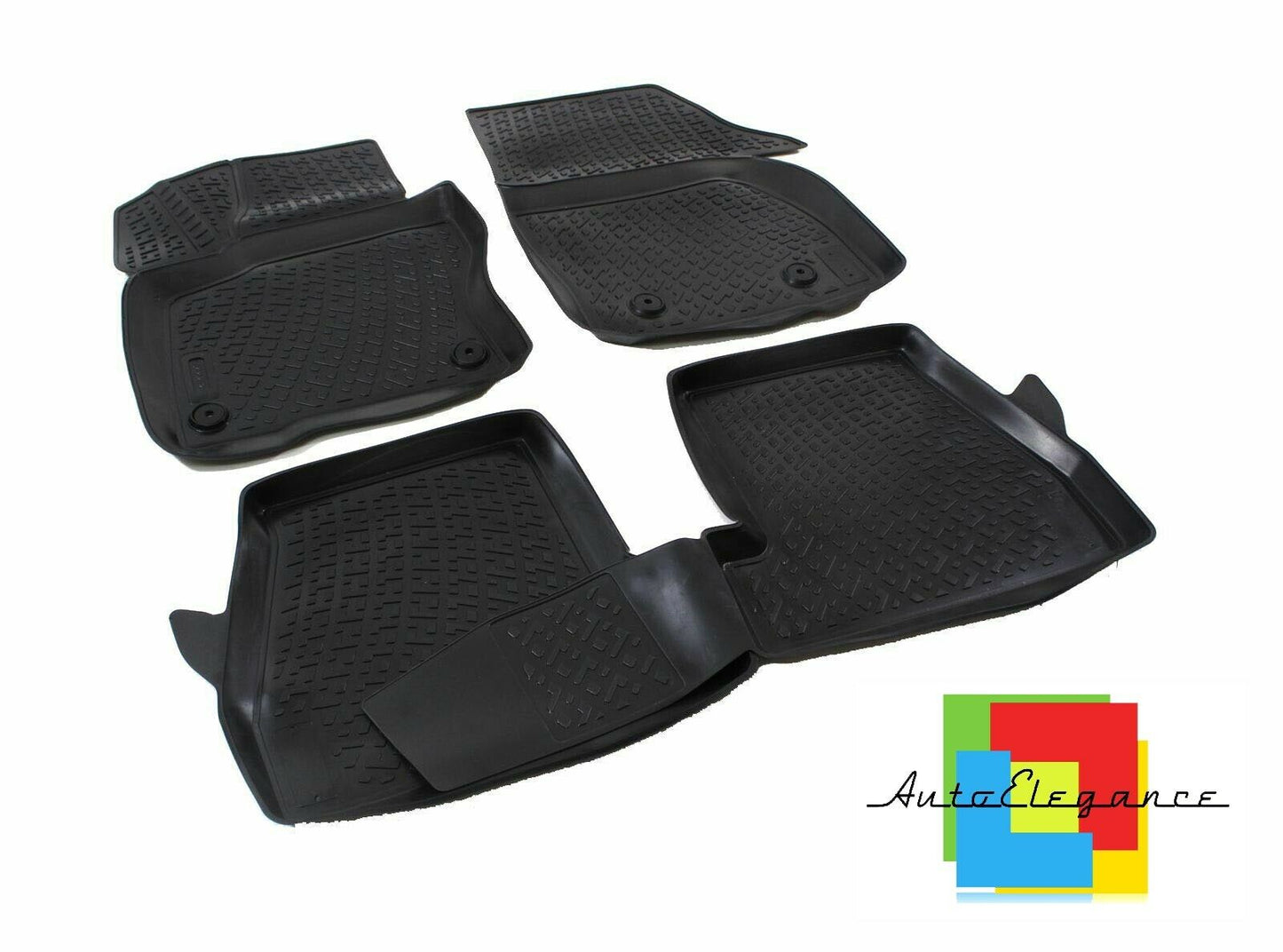 SET OF CUSTOM RUBBER CAR INTERIOR MATS FORD FOCUS IV 2016+ -AT-