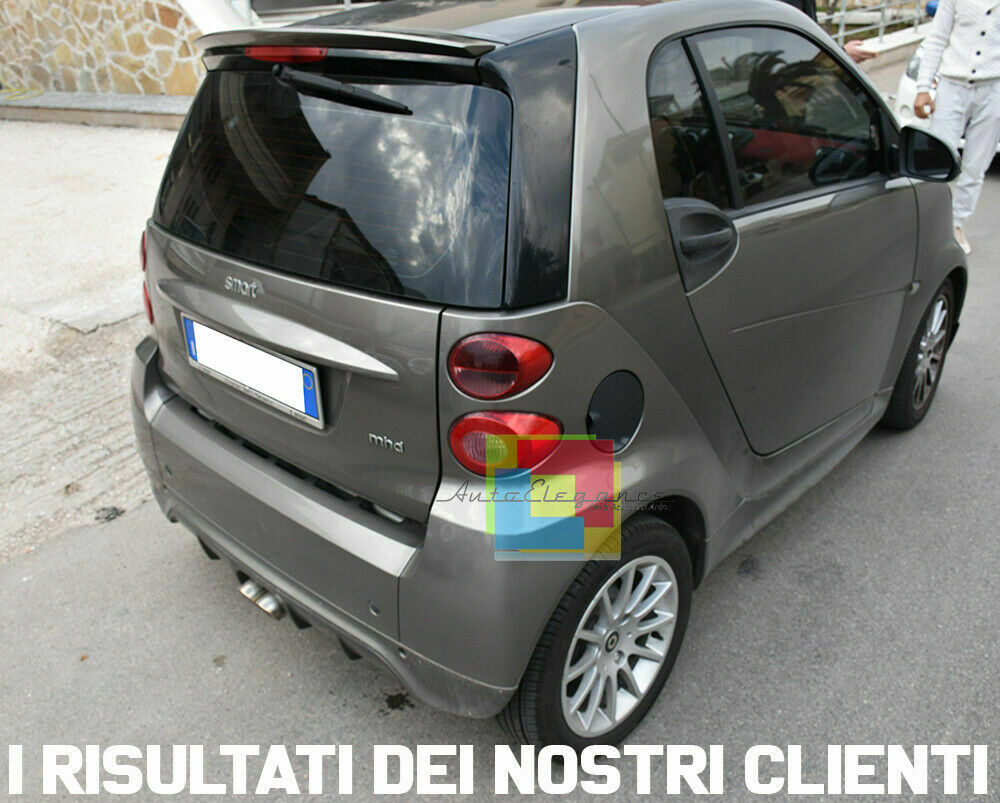 0034 DOPPIO SCARICO SPOILER DIFFUSORE POSTERIORE SMART FORTWO 451 2012-2015 ABS AUTOELEGANCERICAMBI