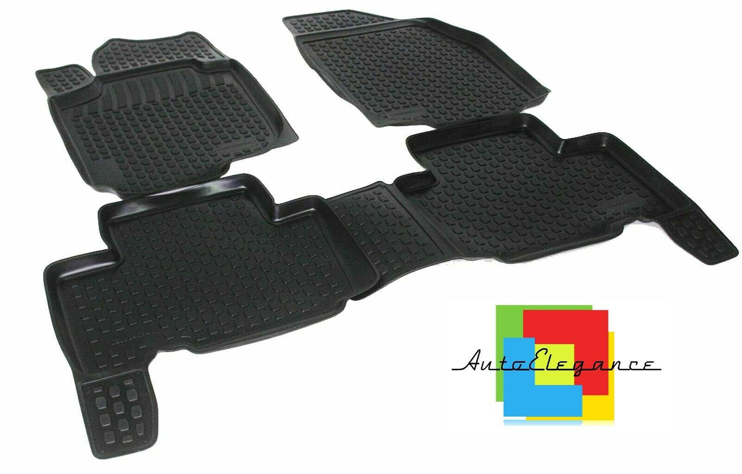 SET OF CUSTOM RUBBER CAR INTERIOR MATS TOYOTA RAV 4 III 2006-2012 -AT-