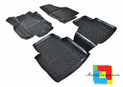 SET OF CUSTOM RUBBER CAR INTERIOR MATS SKODA KODIAQ 2015+ -AT-