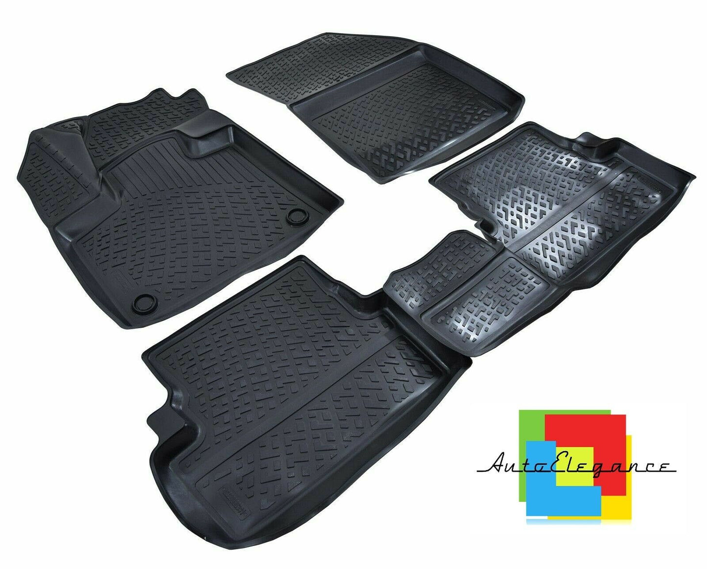CUSTOM RUBBER CAR INTERIOR MATS SET FOR PEUGEOT 3008 SUV 2017+ -AT-