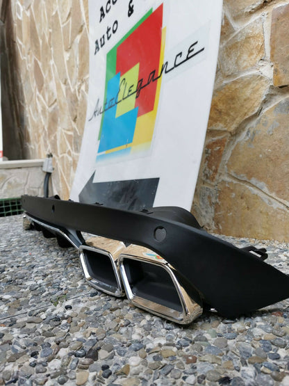 SOTTO PARAURTI MERCEDES CLASSE C W205 DIFFUSORE POSTERIORE AMG + TERMINALI