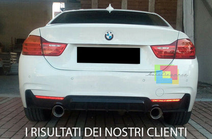 0063 BMW SERIE 4 F32 F33 F36 SPOILER SOTTO PARAURTI POSTERIORE DIFFUSORE CARBON AUTOELEGANCERICAMBI