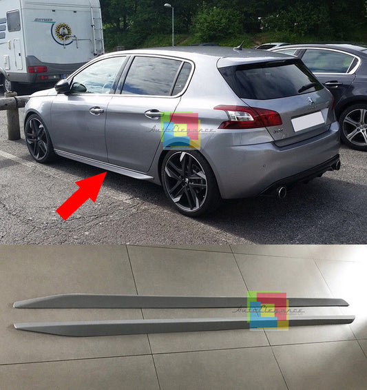 GTI SIDE DOOR SKIRTS FOR PEUGEOT 308 MK3 5 DOORS 2013 ONWARDS