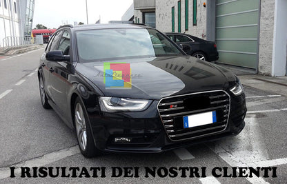 GRIGLIA ANTERIORE IN ABS AUDI A4 B8 2012-2015 CALANDRA NERA LOOK S4 MASCHERINA