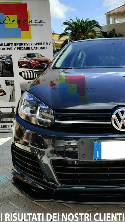 VW GOLF 6 RLINE R20 2008-2012 FRONT BUMPER UNDER ABS BLACK SPLITTER 0032 