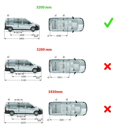 Barre tetto per Mercedes Vito W639 W447 del 2003 in alluminio AUTOELEGANCERICAMBI