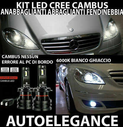 MERCEDES A W169 LOW BEAM HIGH BEAM FOG LIGHTS LED 16.000LM 0032