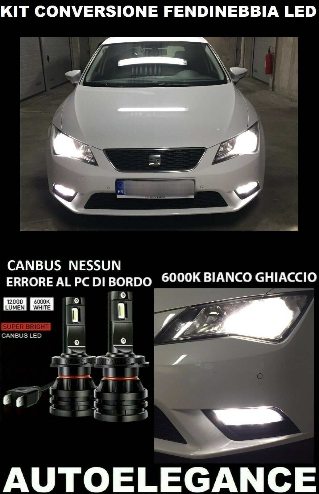 SEAT LEON 5F LED FOG LIGHTS 10.000LM 0032