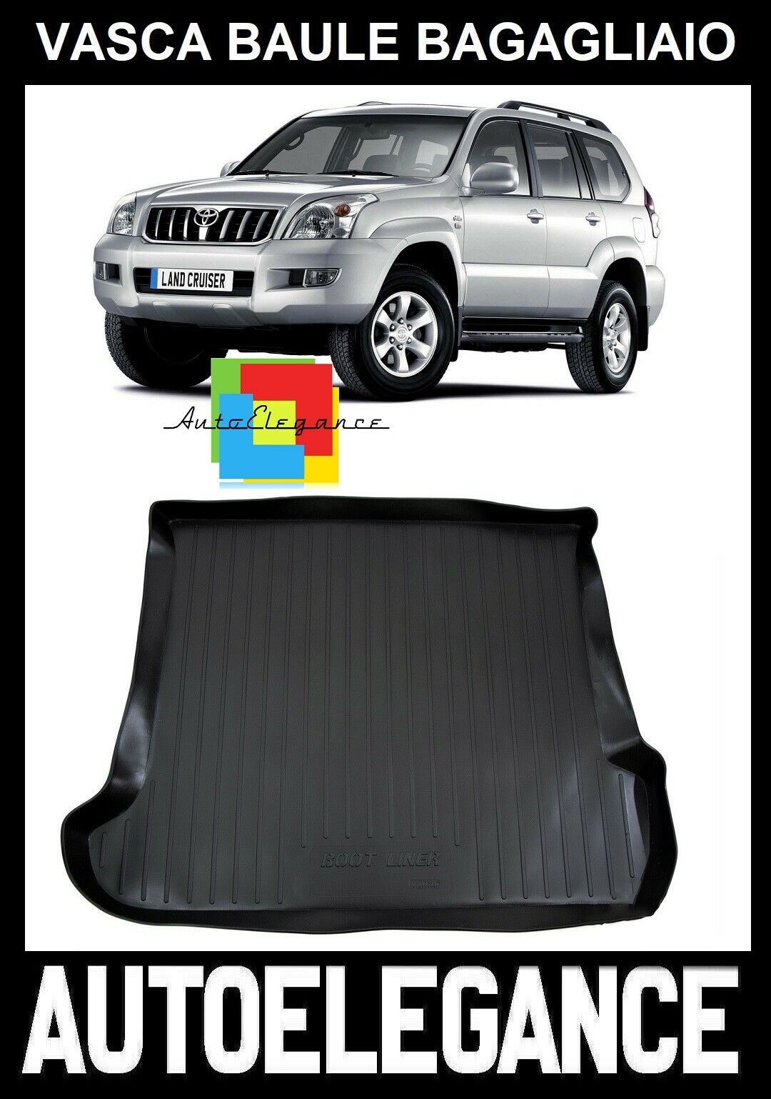TRUNK LINER RUBBER CARPET SUPERGRIP TOYOTA LAND CRUISER J120 -AT-