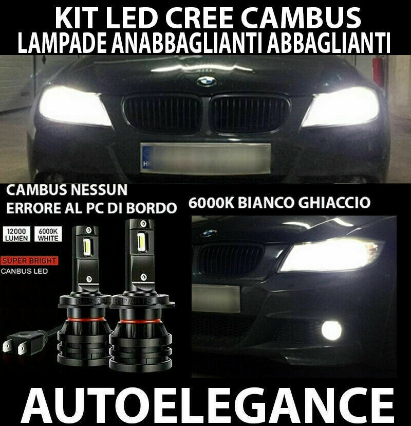 BMW SERIE 3 E90 E91 LAMPADE ANABBAGLIANTI ABBAGLIANTI LED 16.000LM CAMBUS - 0032 AUTOELEGANCERICAMBI
