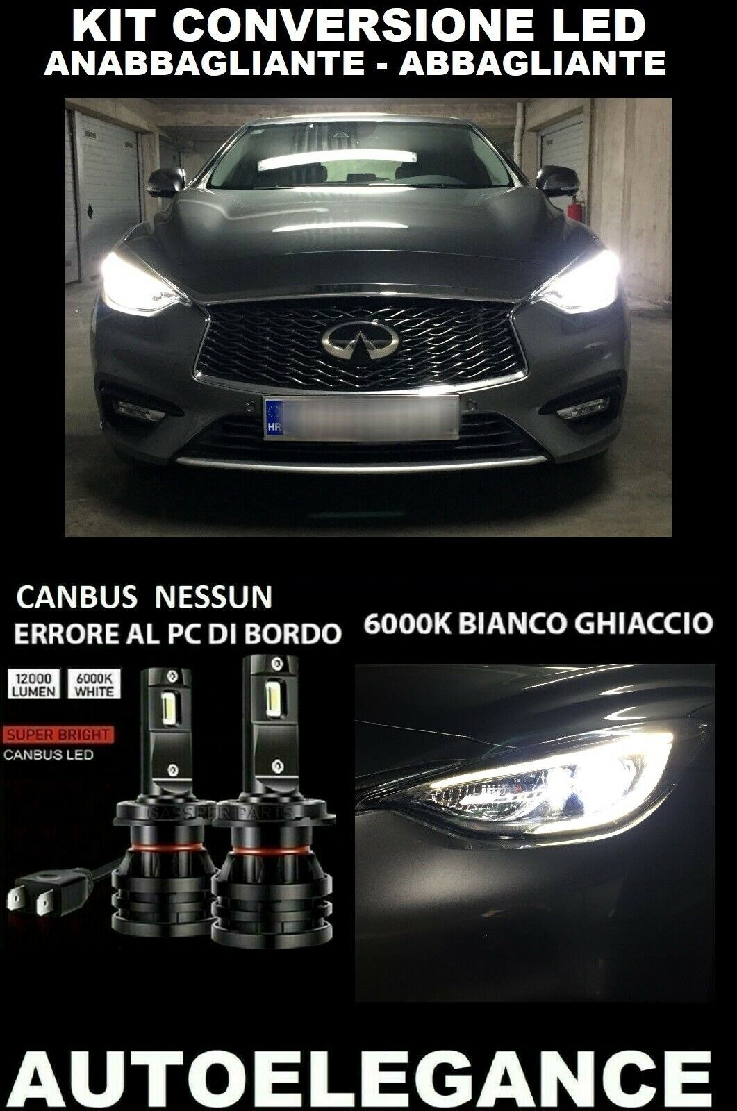 INFINITI Q30 KIT LOW BEAM HIGH BEAM LED 16.000LM CAMBUS 0032