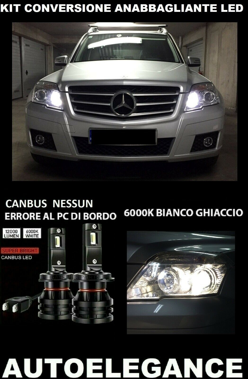 MERCEDES GLK LED LOW BEAM KIT 16.000LM CAMBUS 0032