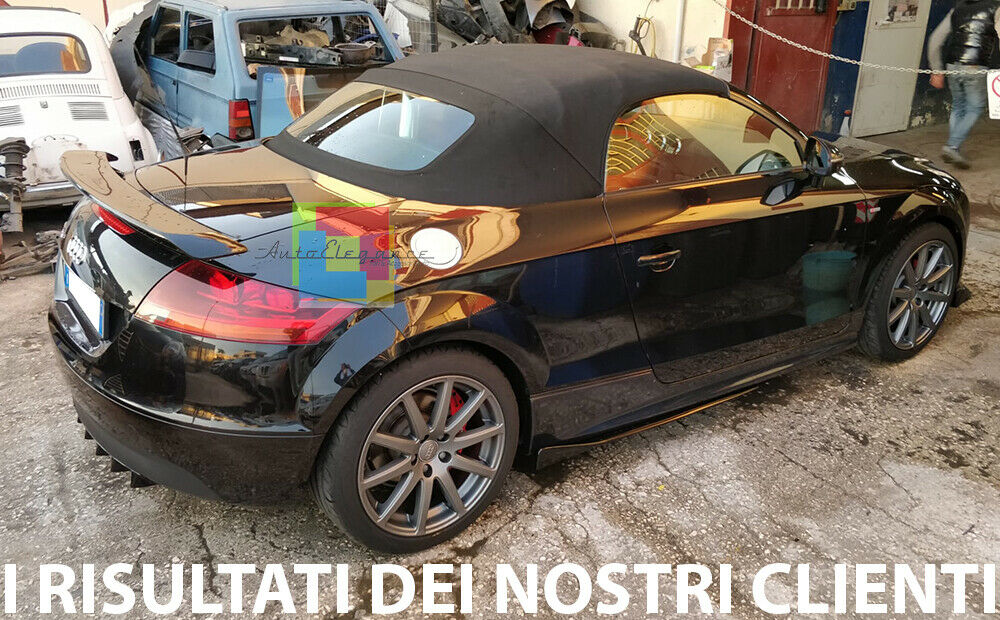 REAR BONNET SPOILER TTS TTRS LOOK FOR AUDI TT 8J GLOSSY BLACK ABS