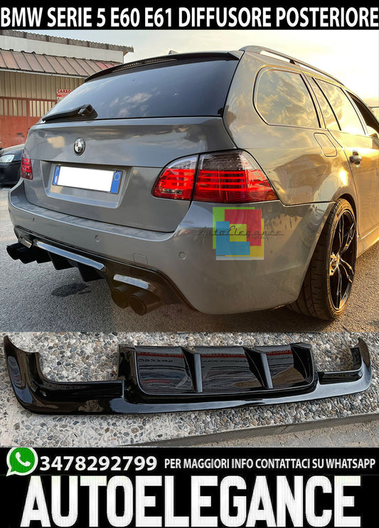 UNDER BUMPER DUAL EXHAUST BMW 5 SERIES E61 SW REAR DIFFUSER M5