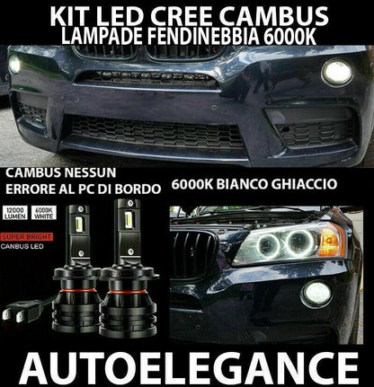 BMW X3 F25 COPPIA LAMPADE FENDINEBBIA LED 10.000LM CAMBUS 0032 AUTOELEGANCERICAMBI