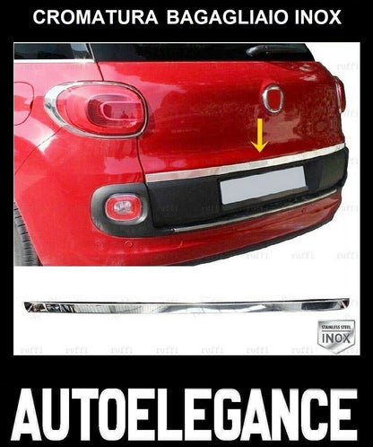 CROMATURA BAGAGLIAIO FIAT 500L 2012+ ACCIAIO INOX ADESIVO 0032 AUTOELEGANCERICAMBI