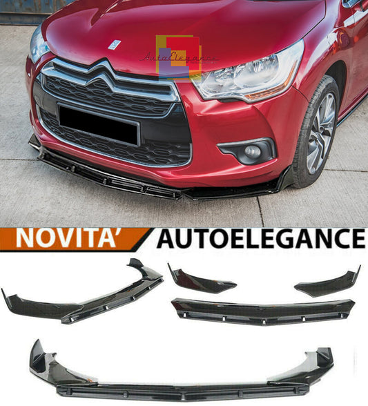CITROEN DS4 SPLITTER PARAURTI ANTERIORE NERO LUCIDO LOOK RS AUTOELEGANCERICAMBI