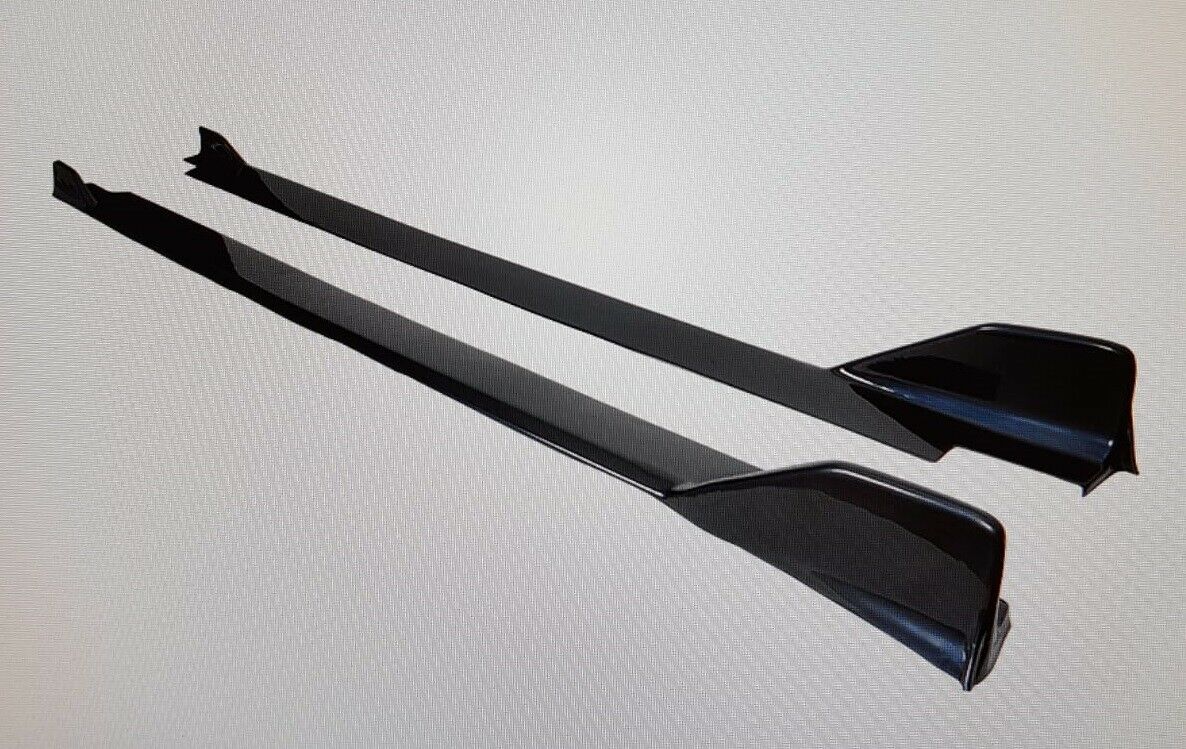 SEAT IBIZA V 2017+ SPOILER FR SIDE SPOILERS UNDER SKIRT ABS BLACK SPLITTER MUSTACHE