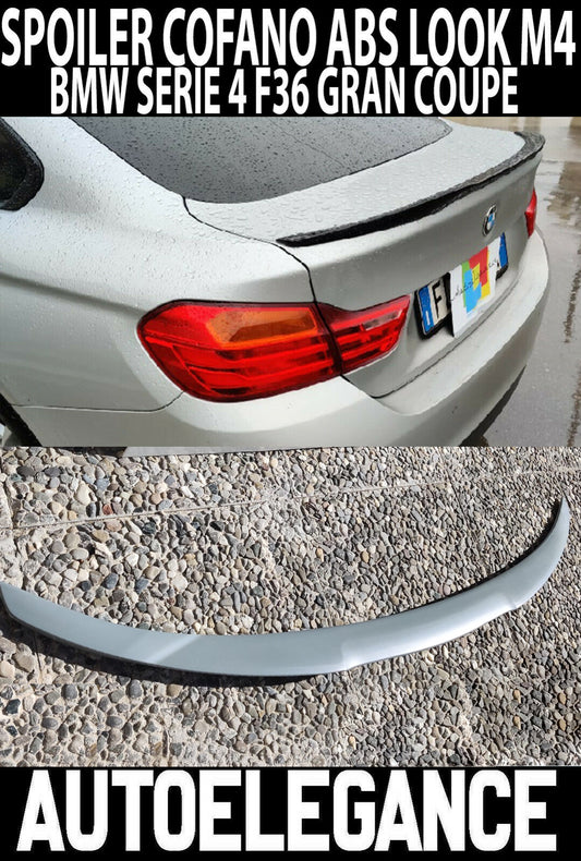 BMW SERIE 4 F36 GRAN COUPE SPOILER POSTERIORE COFANO ABS LOOK M4 AUTOELEGANCERICAMBI