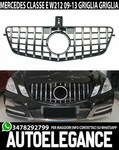 MERCEDES E W212 S212 2009-2012 GRIGLIA ANTERIORE LOOK AMG PROFILO SATINATO