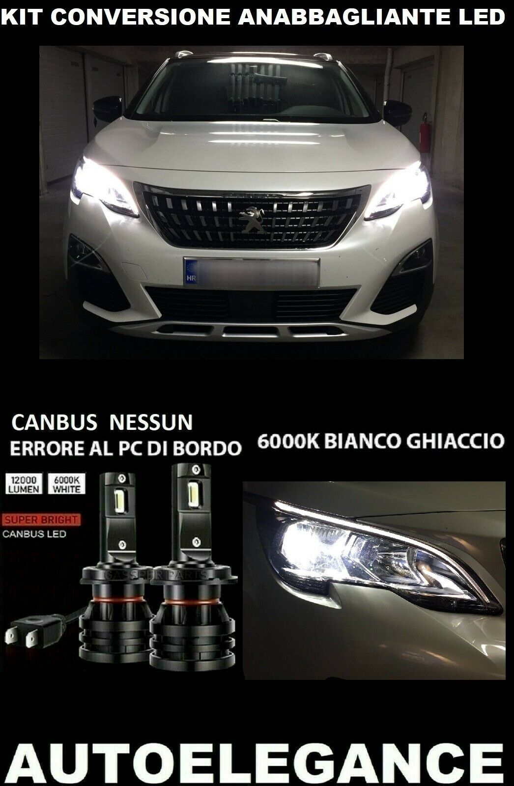 PEUGEOT 3008 FACELIFT KIT LOW BEAM LED 16.000LM CAMBUS 0032