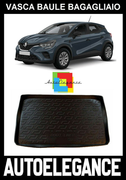 TRUNK MAT RUBBER CARPET SUPERGRIP RENAULT CAPTUR 2014-2019 -AT-