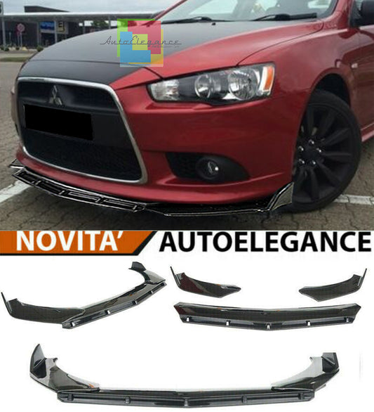 MITSUBISHI LANCER VIII FRONT BUMPER SPLITTER GLOSS BLACK RS LOOK