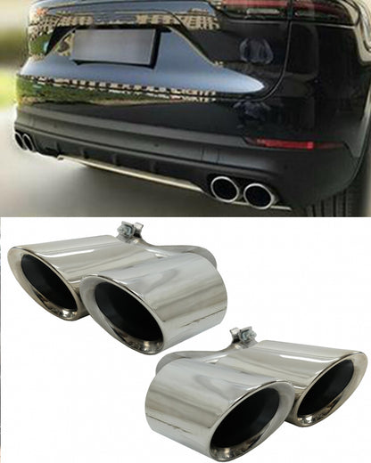 PORSCHE CAYENNE 9YA 3.0 2018+ CHROME STAINLESS STEEL EXHAUST TIPPER