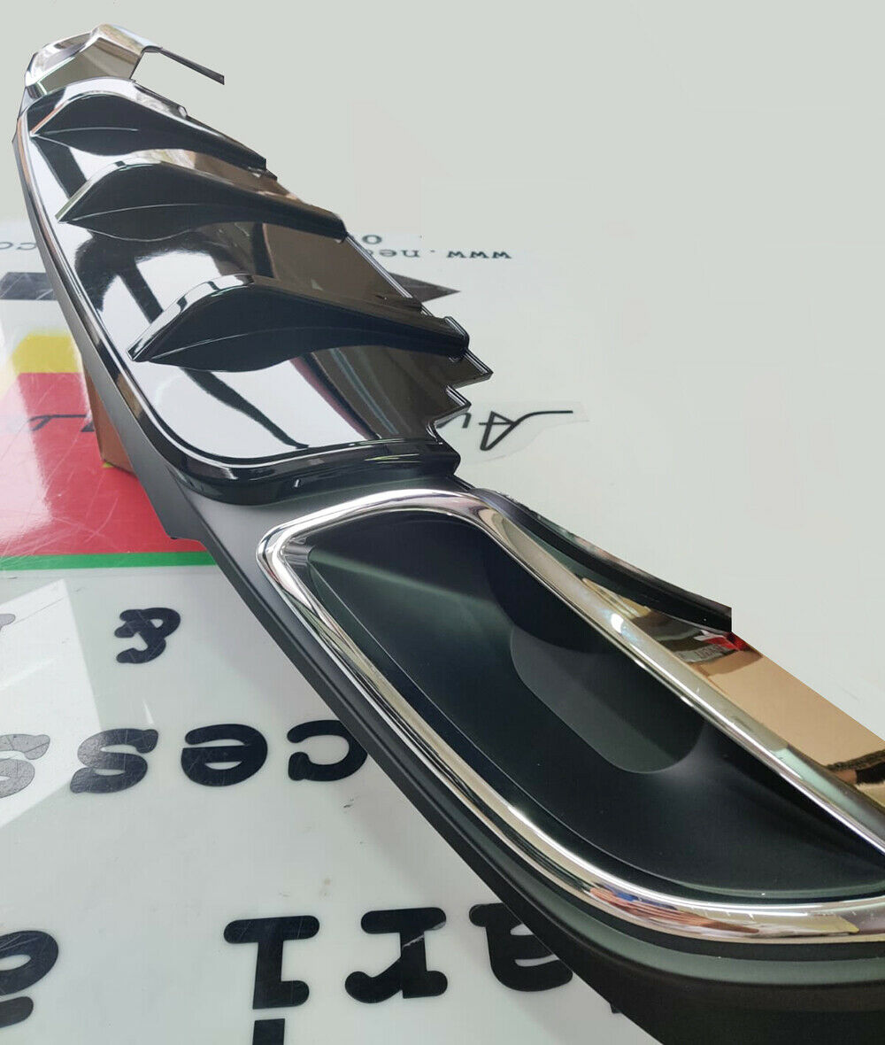 OPEL INSIGNA B UNDER BUMPER DIFFUSER WITH OVAL TIP BLACK ABS OPC LOOK