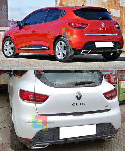 RENAULT CLIO IV 2012+ DIFFUSORE SOTTO PARAURTI DIFFUSORE TERMINALI CROMATI ABS -